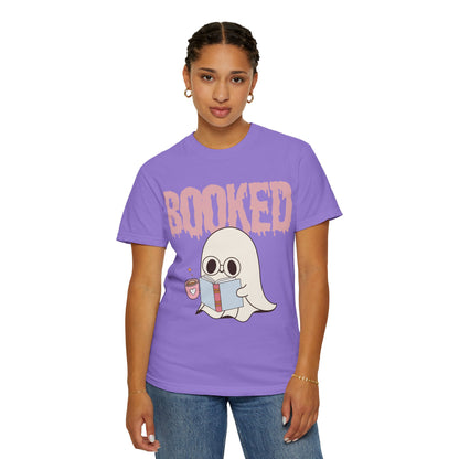 Booked Ghost with Coffee Unisex T-shirt