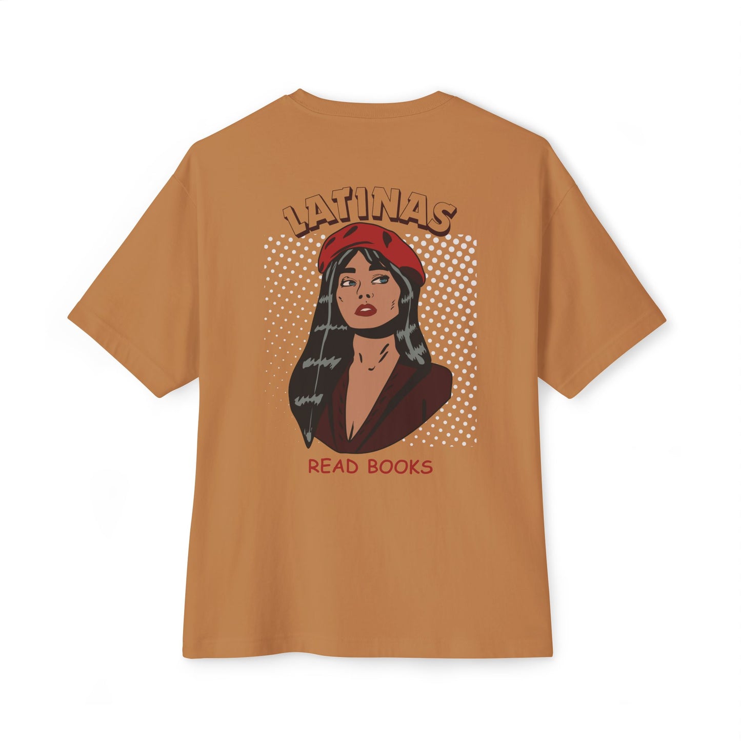 Latinas Read Books Unisex Oversized Boxy TShirt