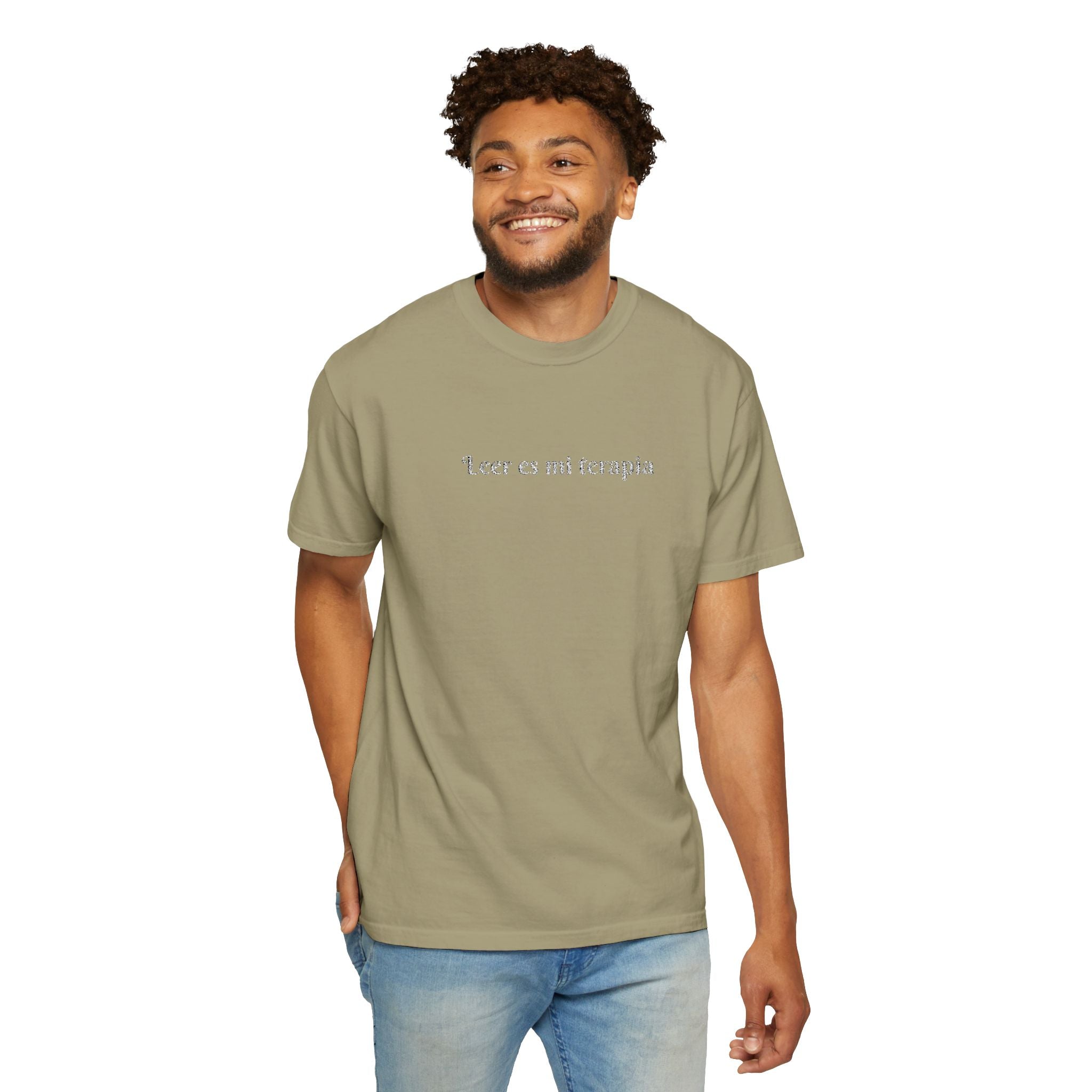 Reading is my therapy Unisex T-shirt Embroidered