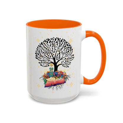 Coffee Mug - Stories are Legacies Too with Catrina, Tree, and Book Design