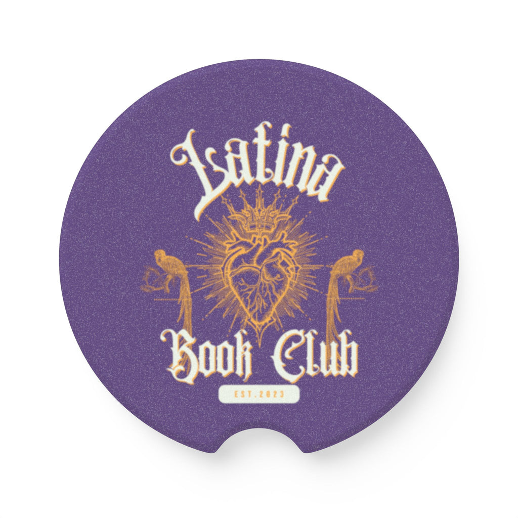 Soapstone Car Coaster — 'Latina Book Club' Heart Design