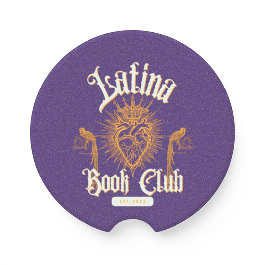 Soapstone Car Coaster — 'Latina Book Club' Heart Design