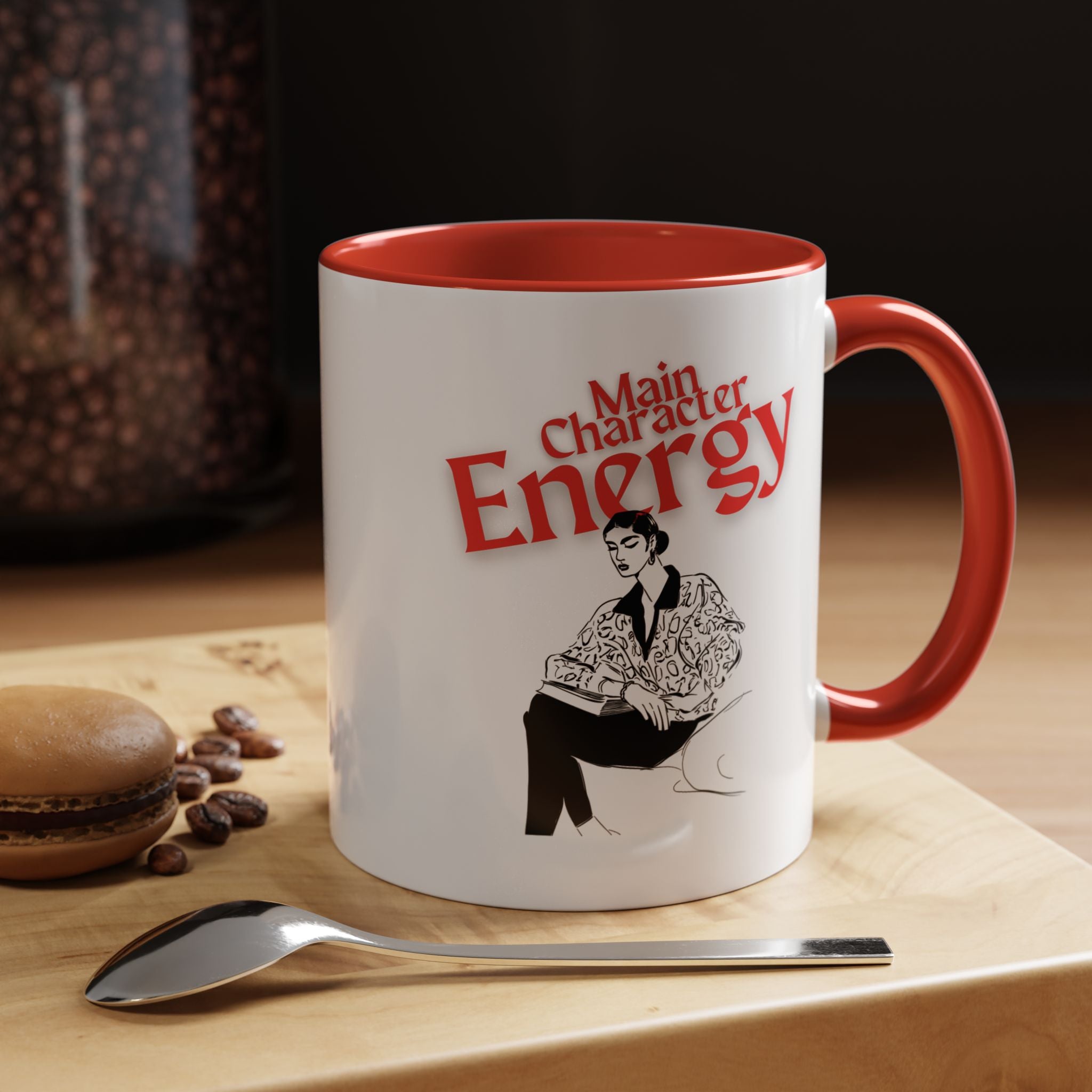 Coffee Mug - Main Character Energy with Girl Reading