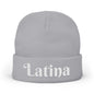 Chic Embroidered Knit Beanie - Stylish Winter Accessory for Trendsetters, Perfect Gift for Latina Pride, Cozy Headwear for Every Occasion