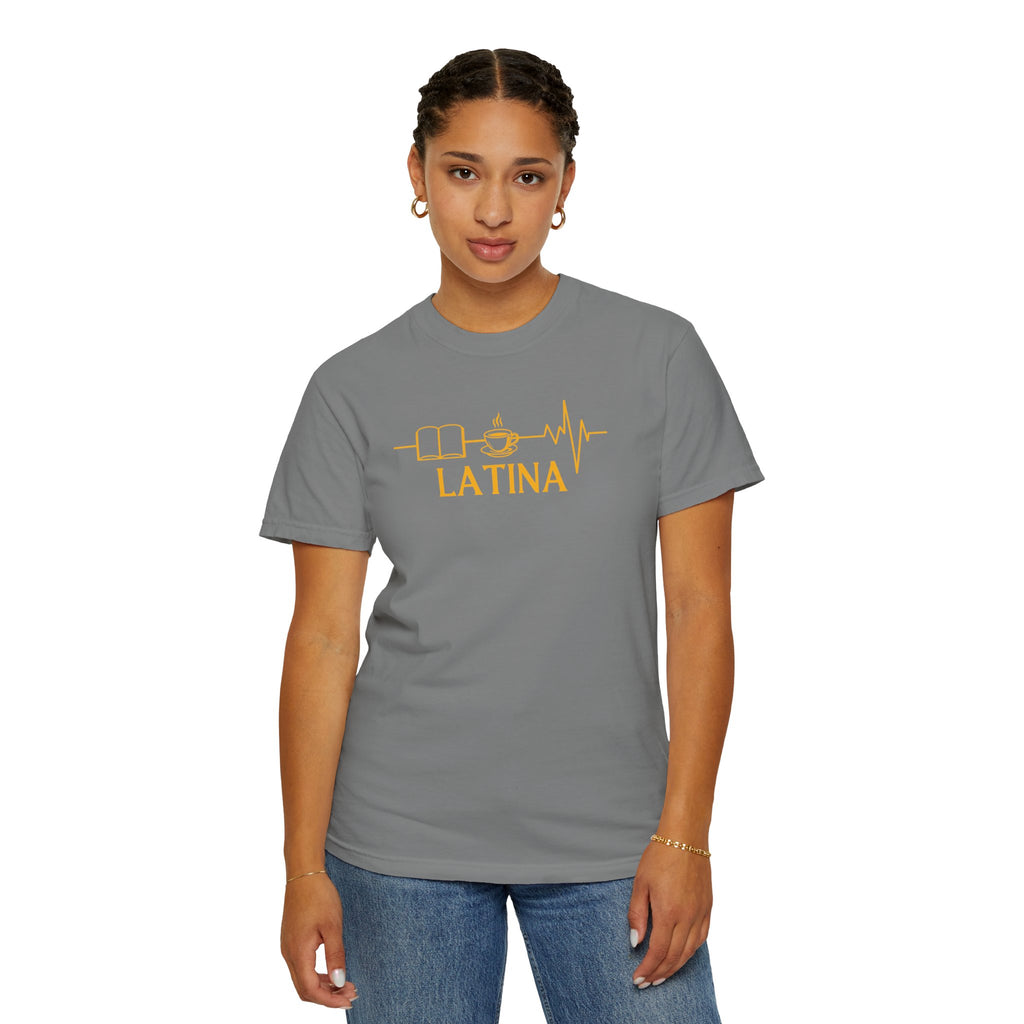 Latina with Coffee & Book Heartbeat T-Shirt