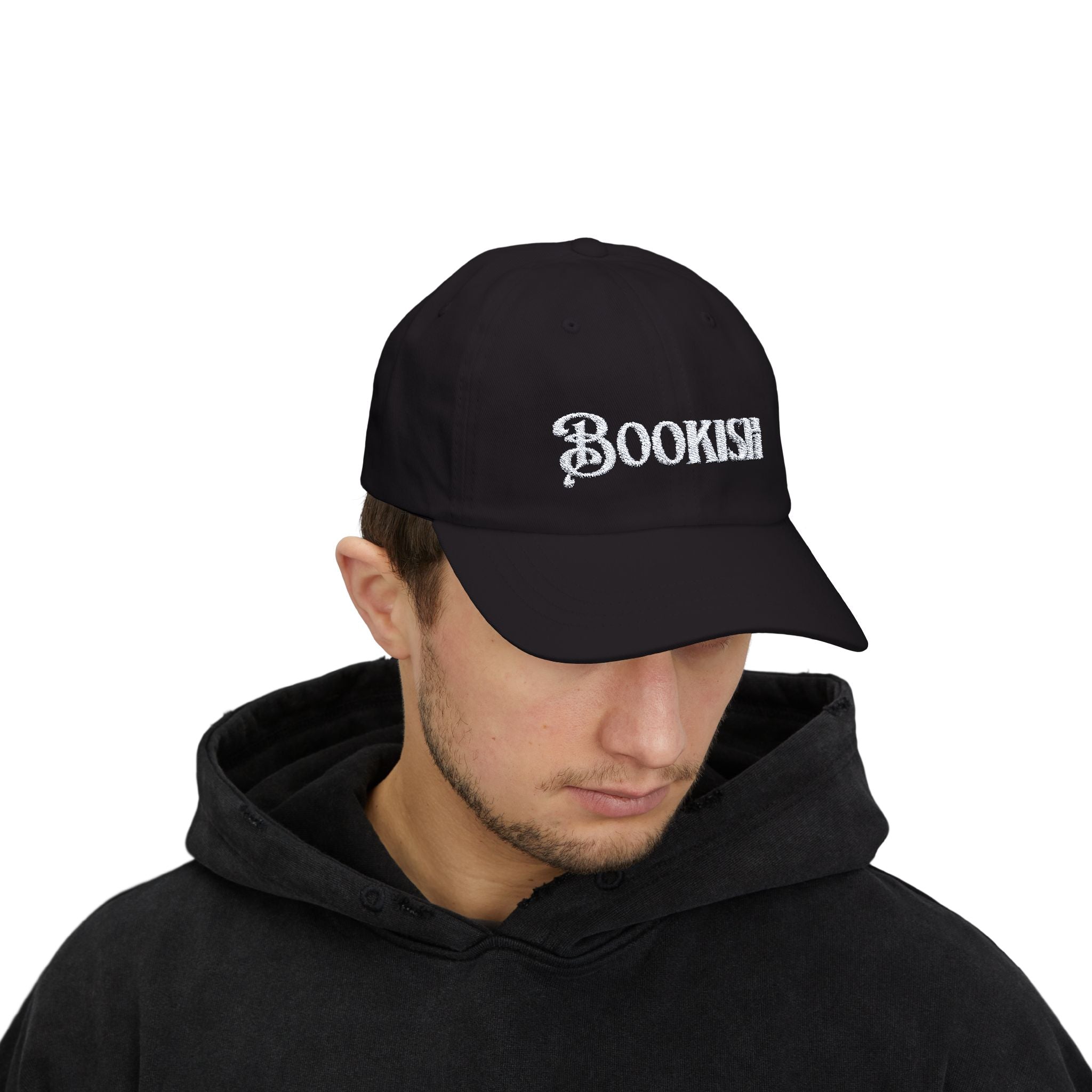 Embroidered Bookish Cap