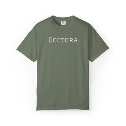 Embroidered Doctora T-Shirt — Feminine Doctor Shirt for Professionals