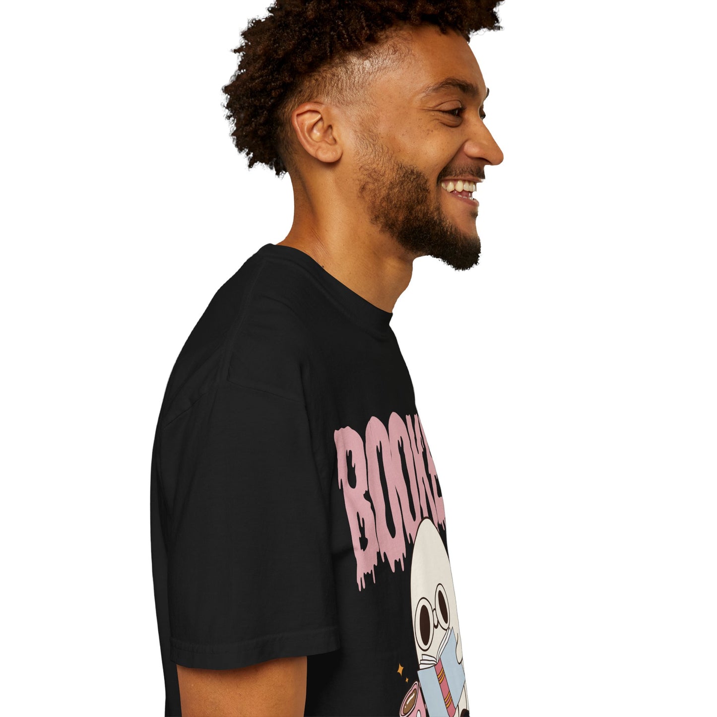 Booked Ghost with Coffee Unisex T-shirt