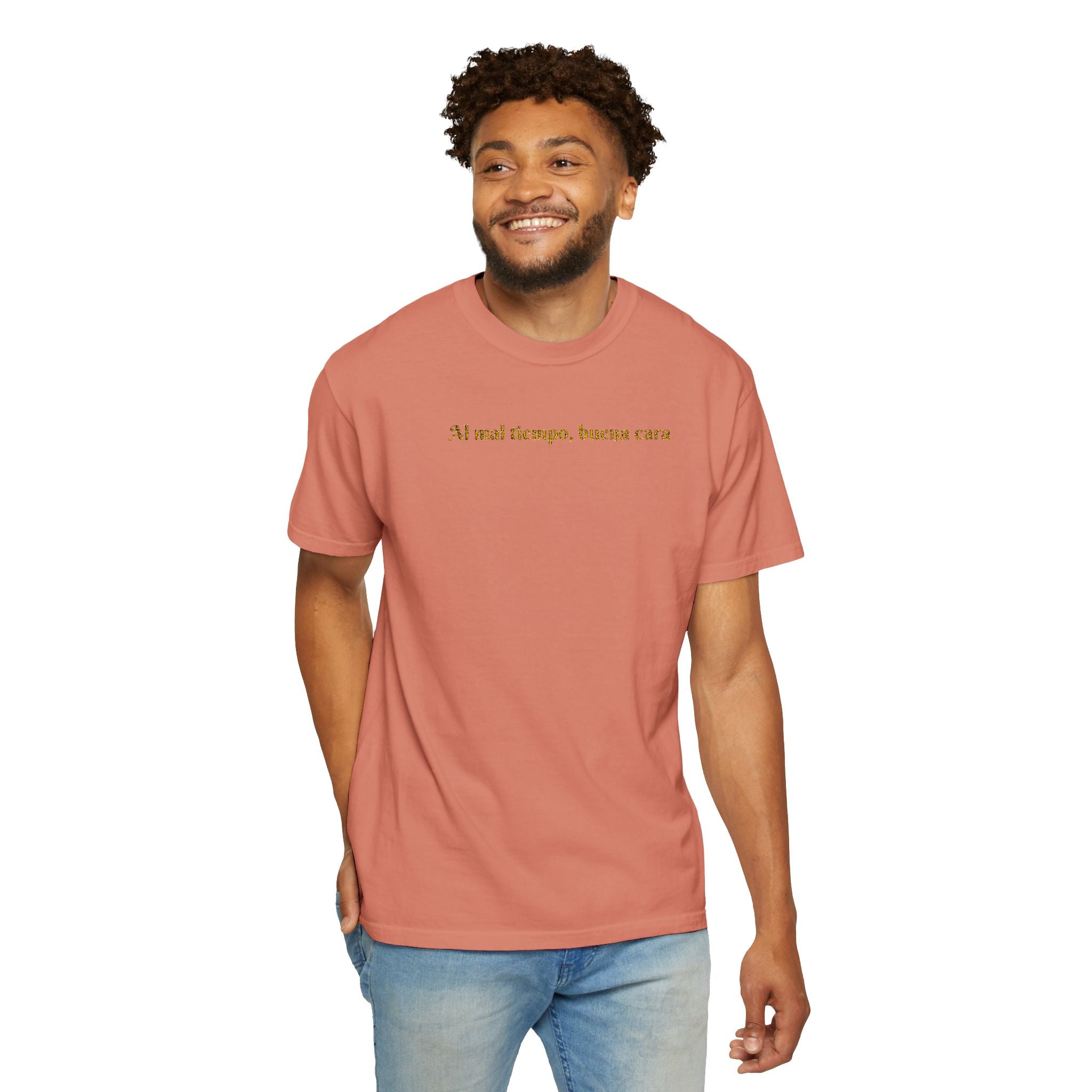 Embroidered Unisex T-shirt - Al mal tiempo, buena cara