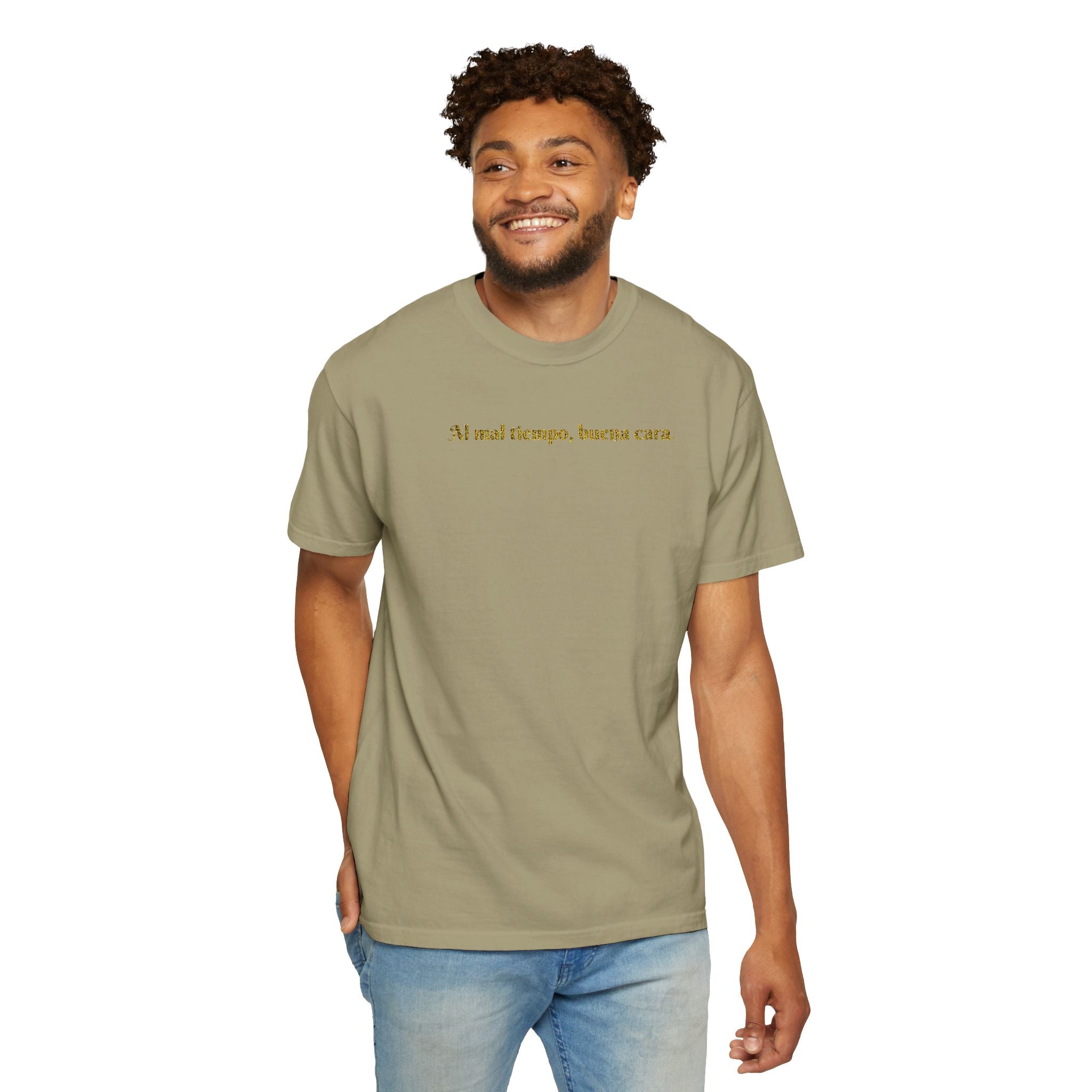 Embroidered Unisex T-shirt - Al mal tiempo, buena cara