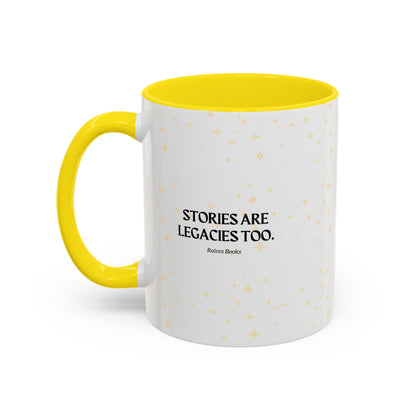 Coffee Mug - Stories are Legacies Too with Catrina, Tree, and Book Design