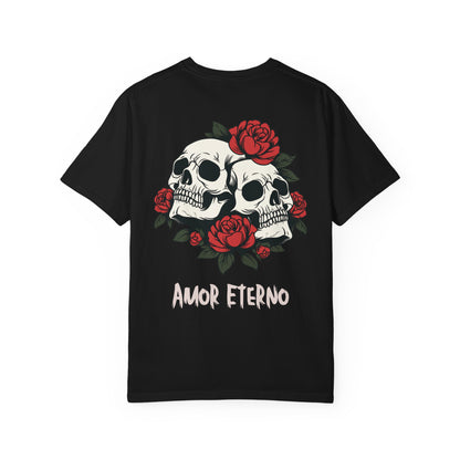 Skull and Roses Tshirt - Amor Eterno Design
