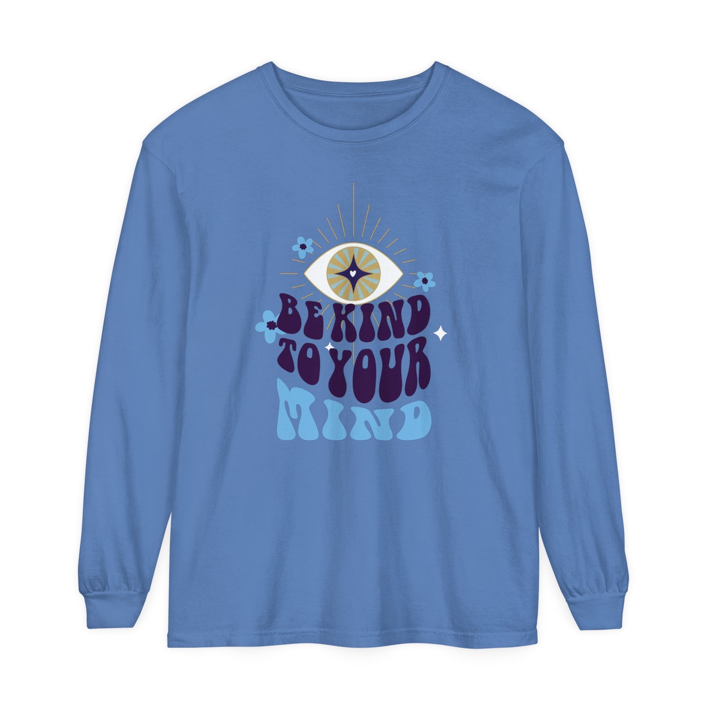 Long Sleeve T-Shirt Be Kind to Your Mind Ojo Design