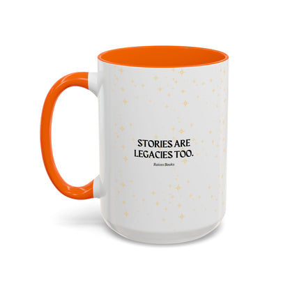 Coffee Mug - Stories are Legacies Too with Catrina, Tree, and Book Design
