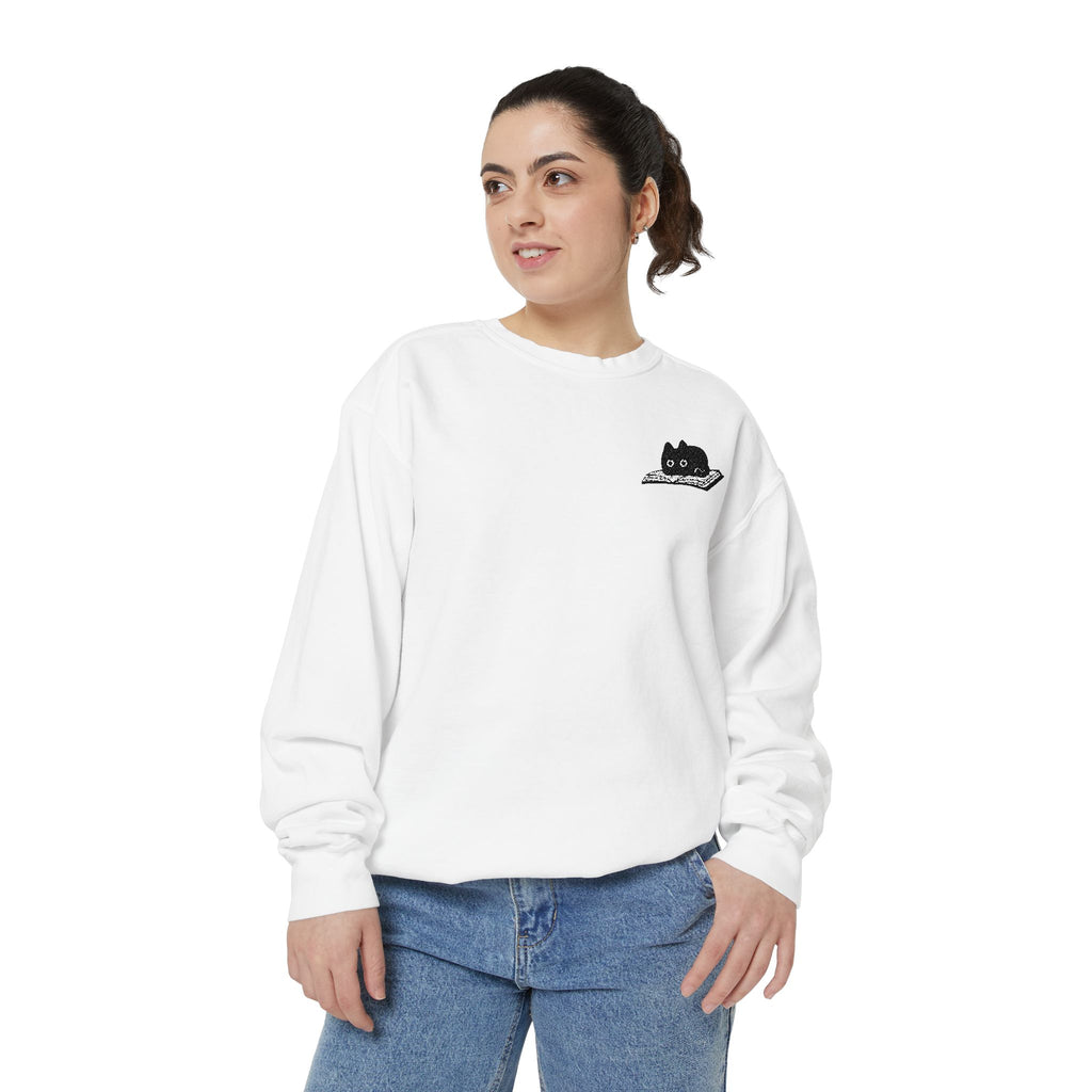 Cat on Book Sweatshirt
