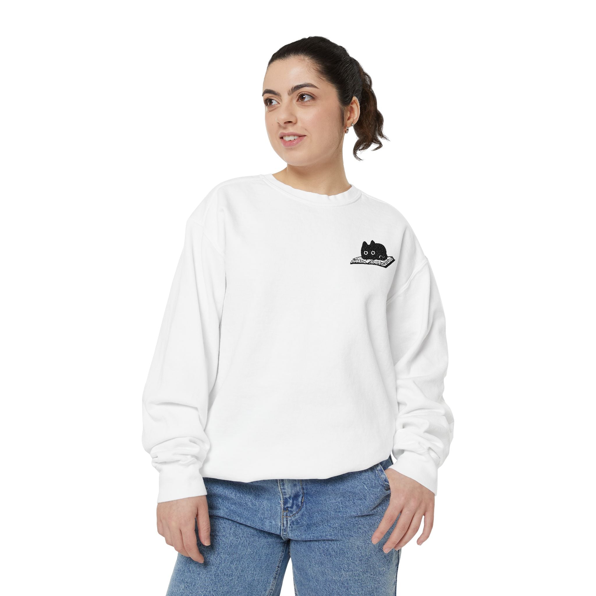 Cat on Book Sweatshirt