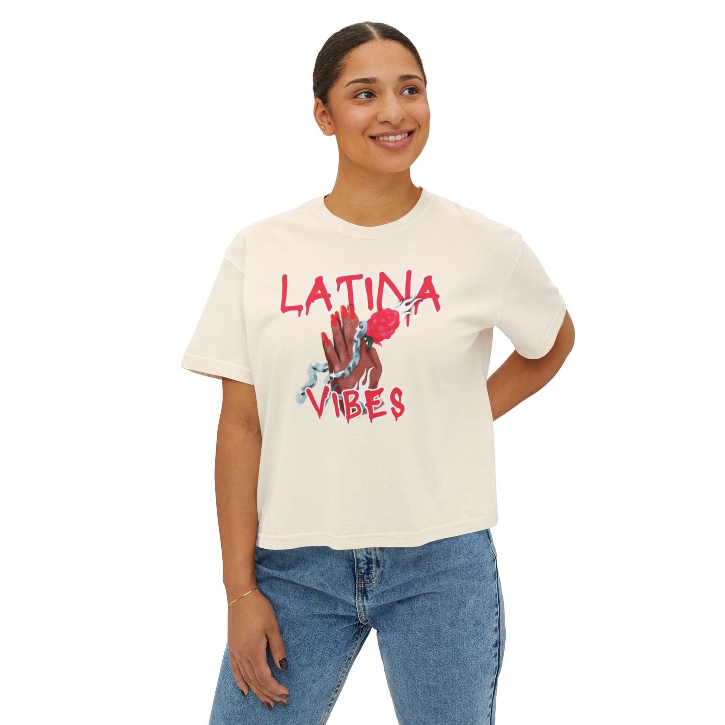 Latina Vibes Women's Boxy Tee – Bold, Stylish & Empowering