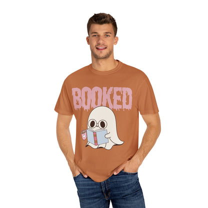 Booked Ghost with Coffee Unisex T-shirt