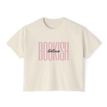 Boxy Tee - Bookish Latina Graphic Shirt for Women