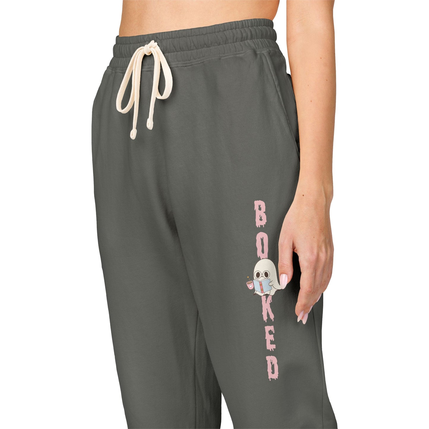 Ghost Reading Book Garment-Dyed Fleece Sweatpants