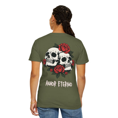 Skull and Roses Tshirt - Amor Eterno Design