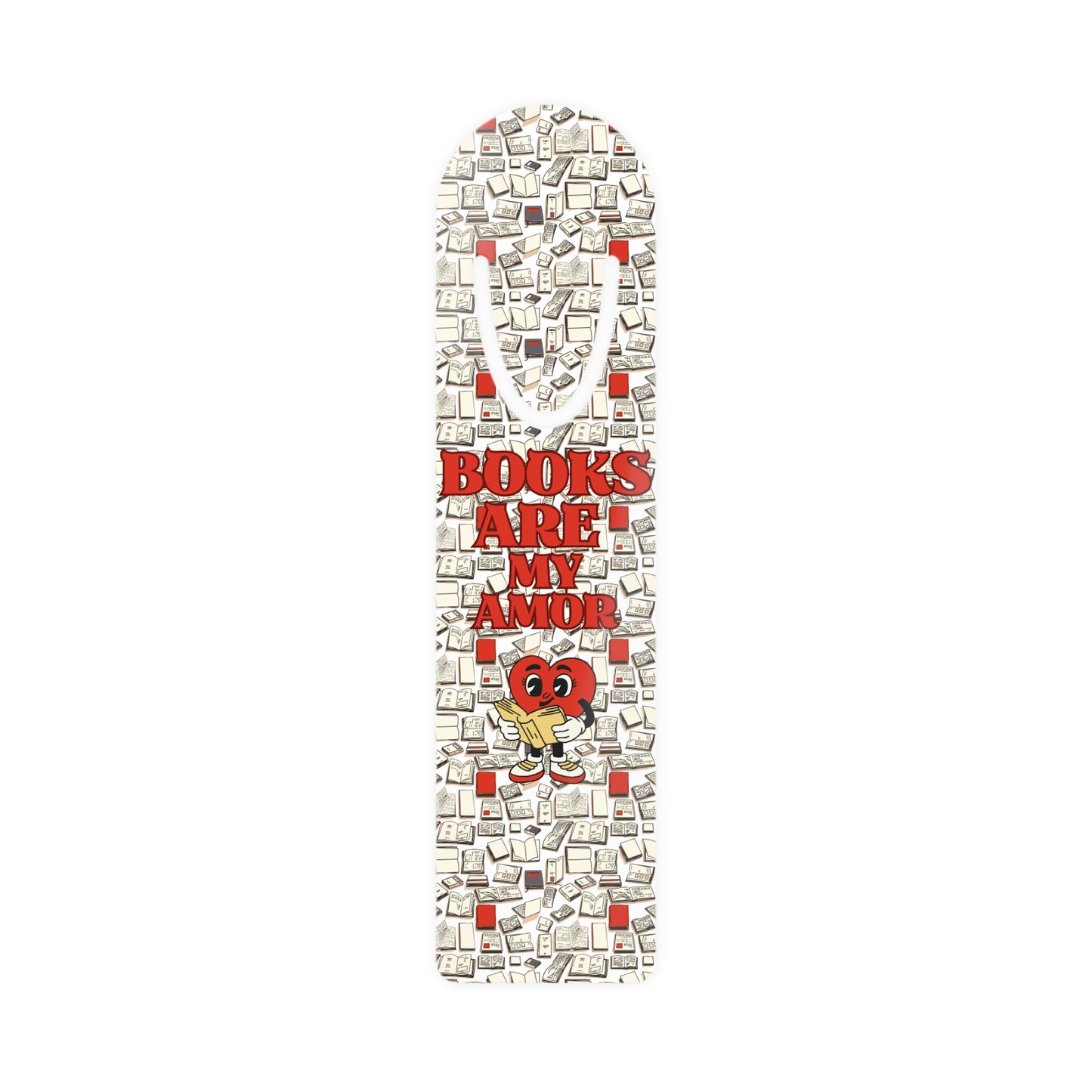 Bookmark - Books Are My Amor Reading Heart Design