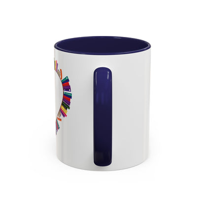 Mug Big Heart Made of Books Coffee Mug (11, 15oz)