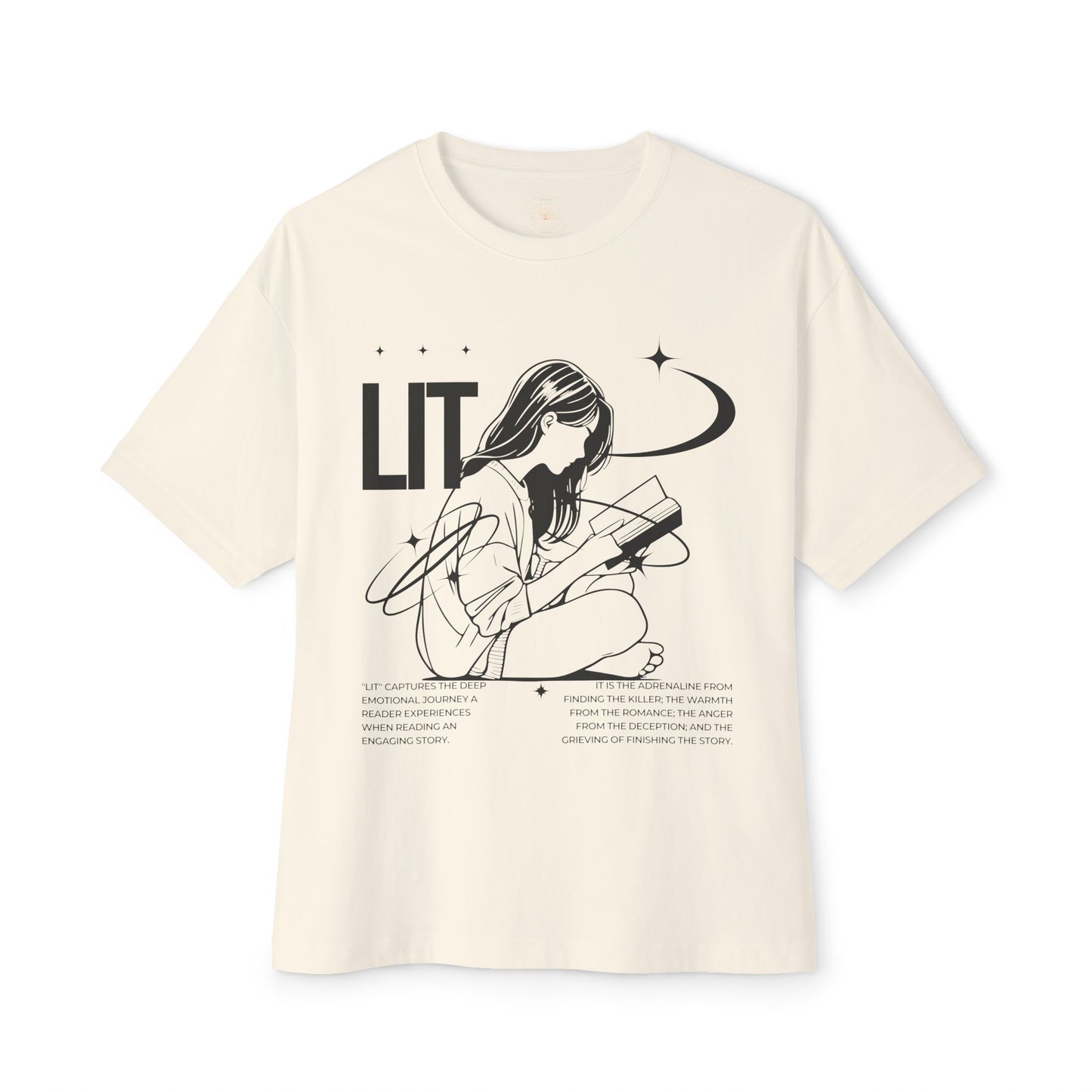 Boxy Tee - Girl Reading LIT Design