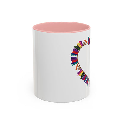 Mug Big Heart Made of Books Coffee Mug (11, 15oz)