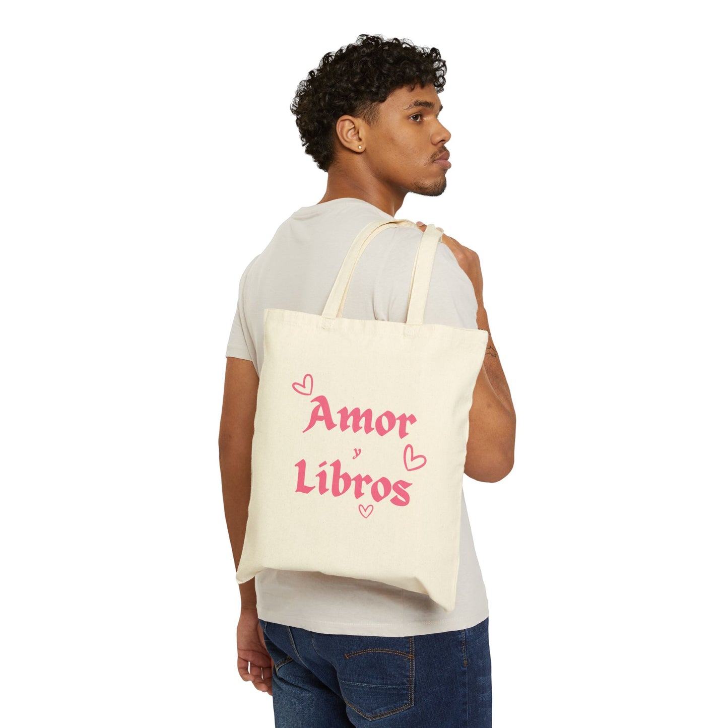 Tote Bag Love Amor y libros with Hearts