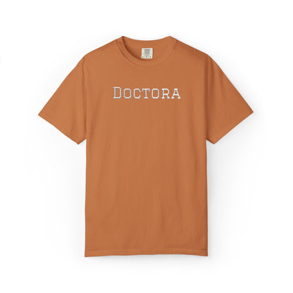 Embroidered Doctora T-Shirt — Feminine Doctor Shirt for Professionals