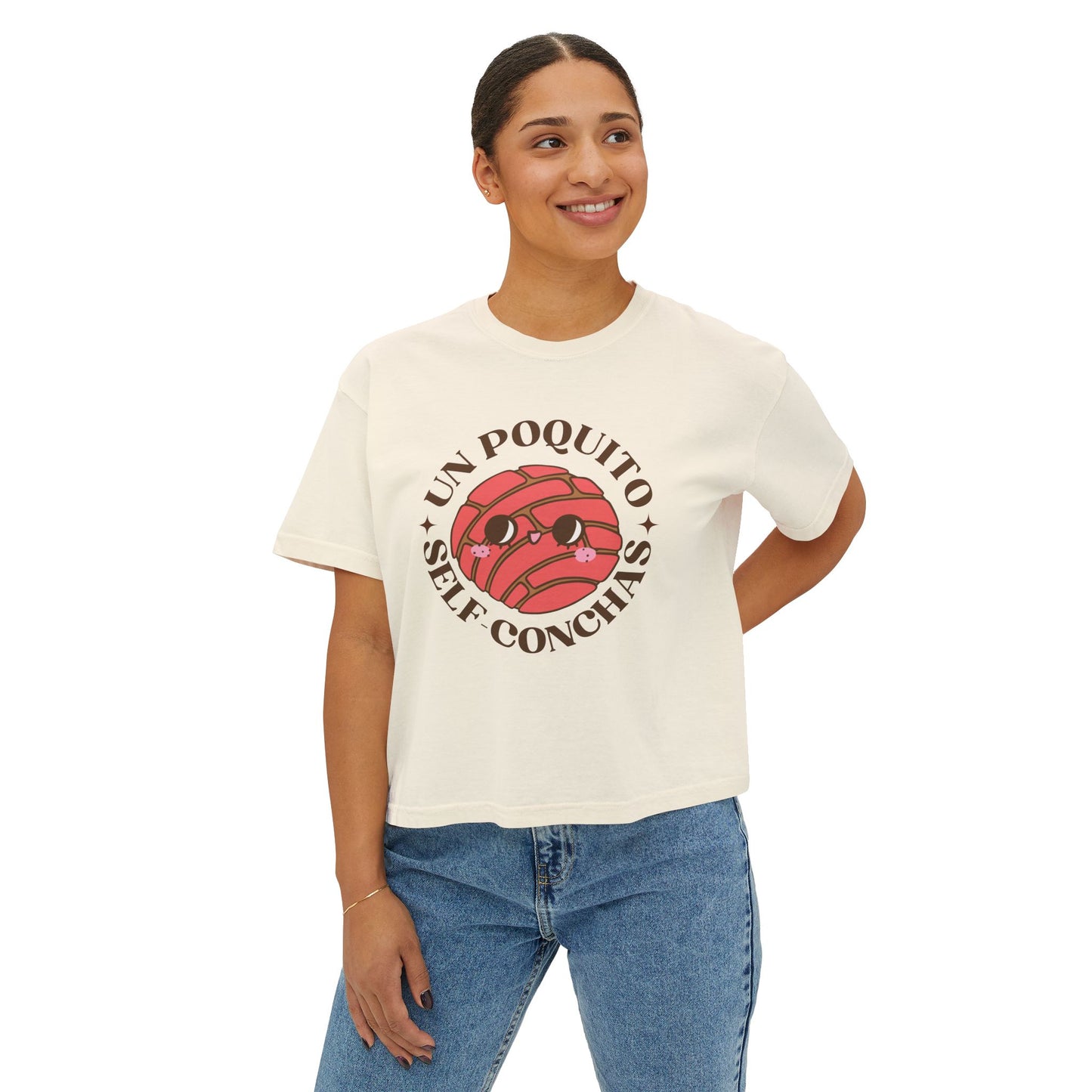 Boxy Tee with Un Poquito Self Conchas and Cute Concha Design