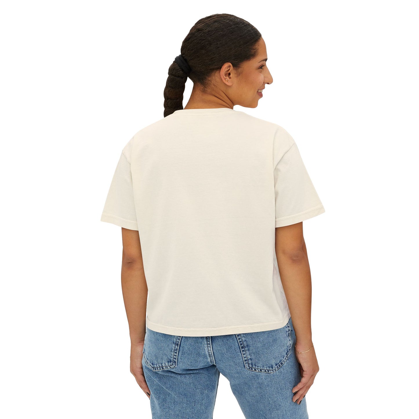 Boxy Tee - Bookish Latina Graphic Shirt for Women