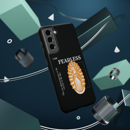 Fearless Impact-Resistant Phone Case, Protective Cover, Inspirational Gift, Unique Design, Motivational Cell Phone Case