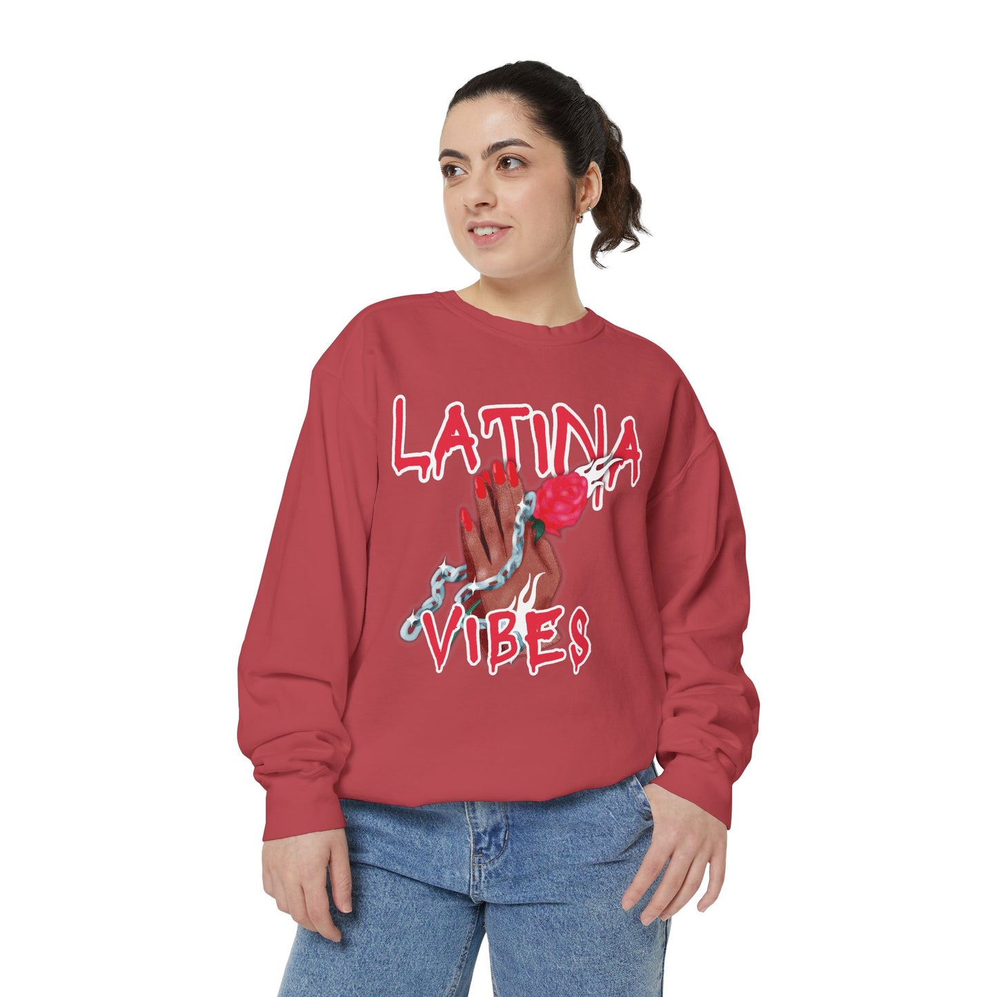 Garment-Dyed Sweatshirt - Latina Vibes