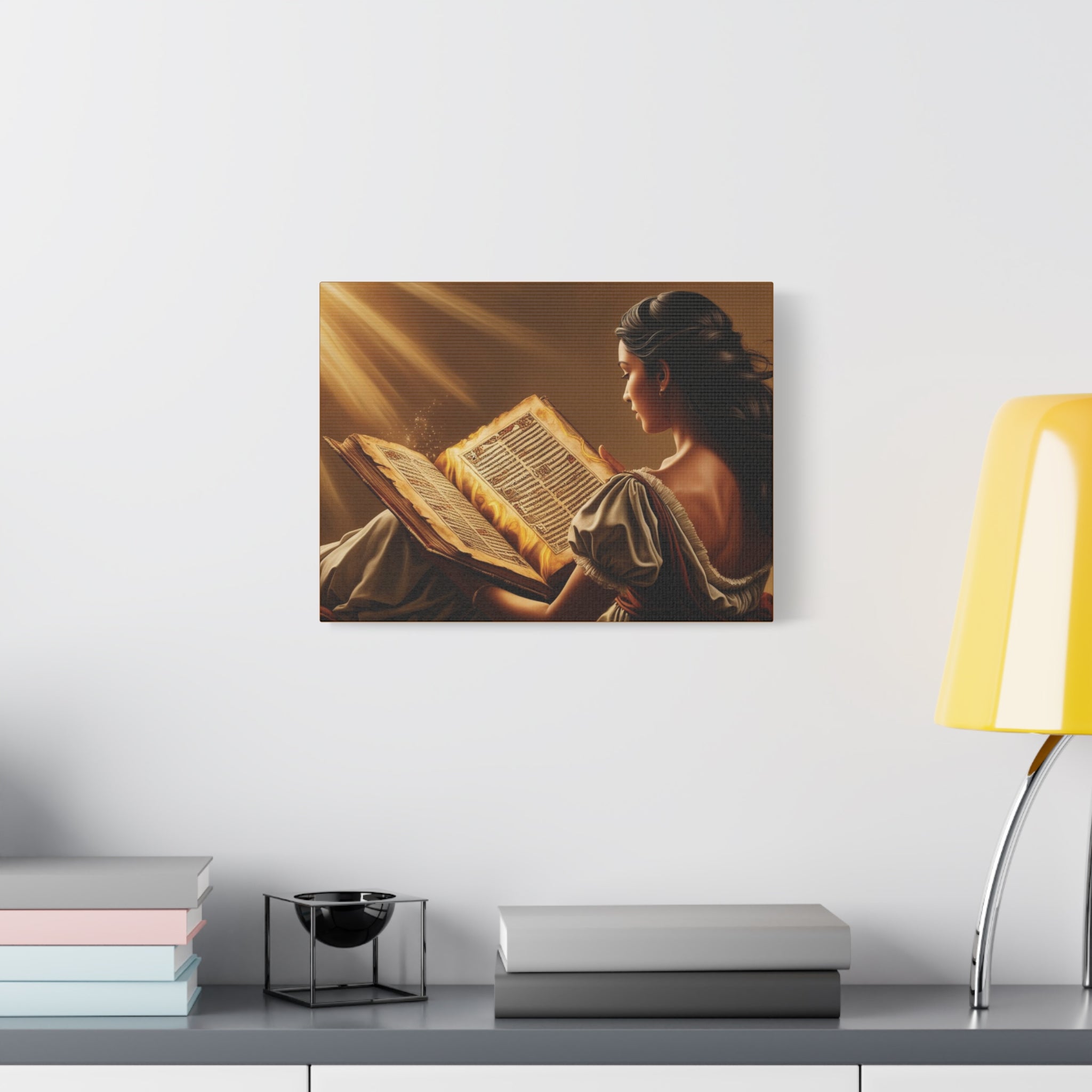 Canvas Wall Art - Magical Latina Reading a Book