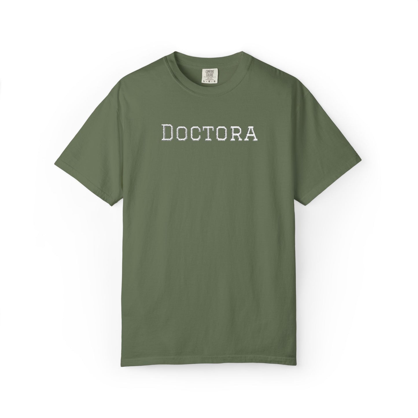 Embroidered Doctora T-Shirt — Feminine Doctor Shirt for Professionals