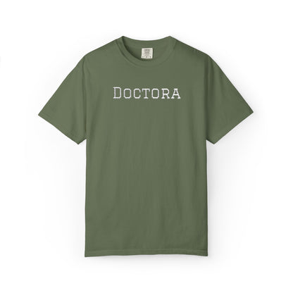 Embroidered Doctora T-Shirt — Feminine Doctor Shirt for Professionals