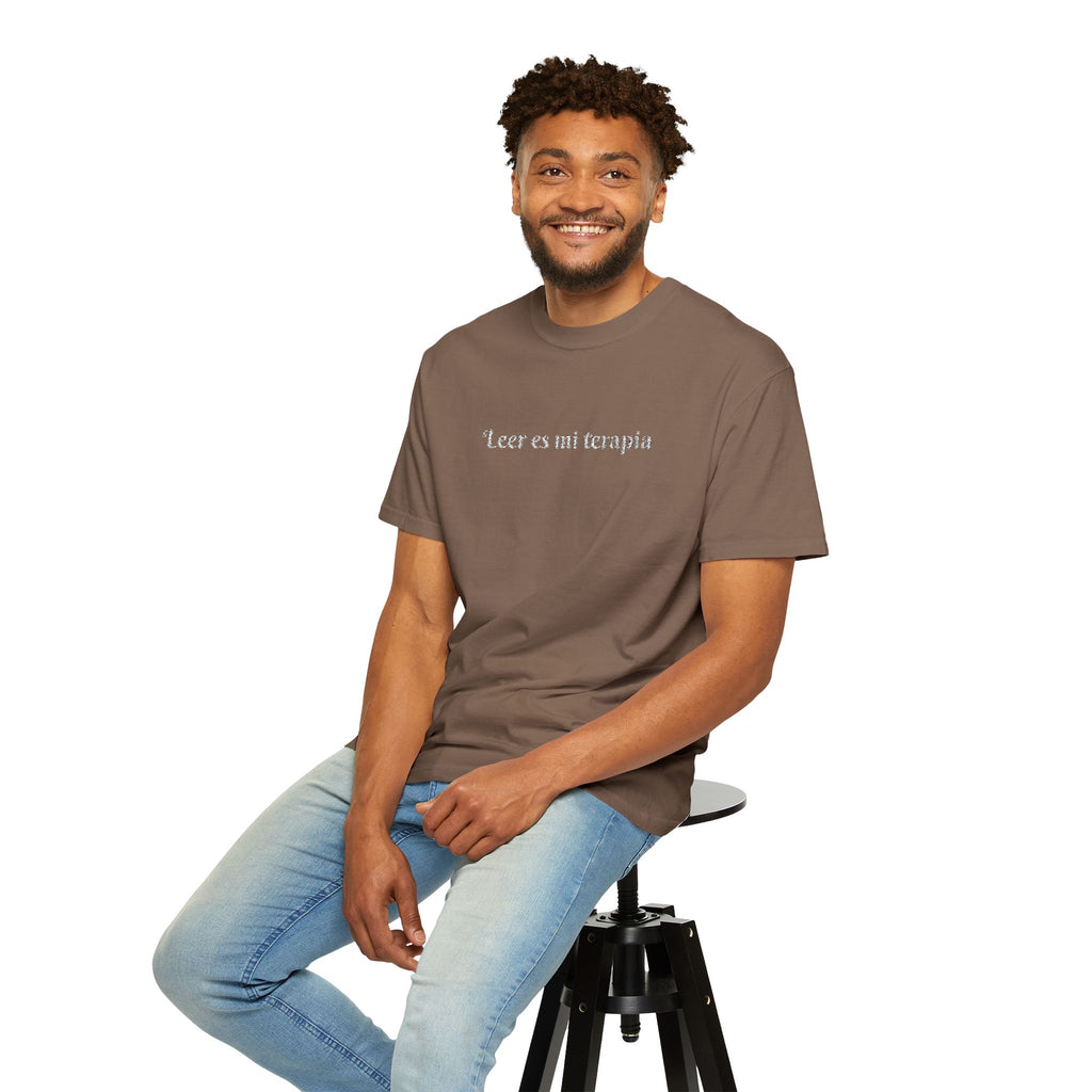 Reading is my therapy Unisex T-shirt Embroidered