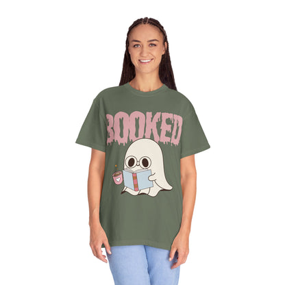 Booked Ghost with Coffee Unisex T-shirt