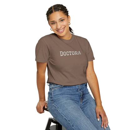 Embroidered Doctora T-Shirt — Feminine Doctor Shirt for Professionals