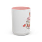Mug - Pink and Red Stack of Books with Hearts Coffee Mug (11, 15oz)