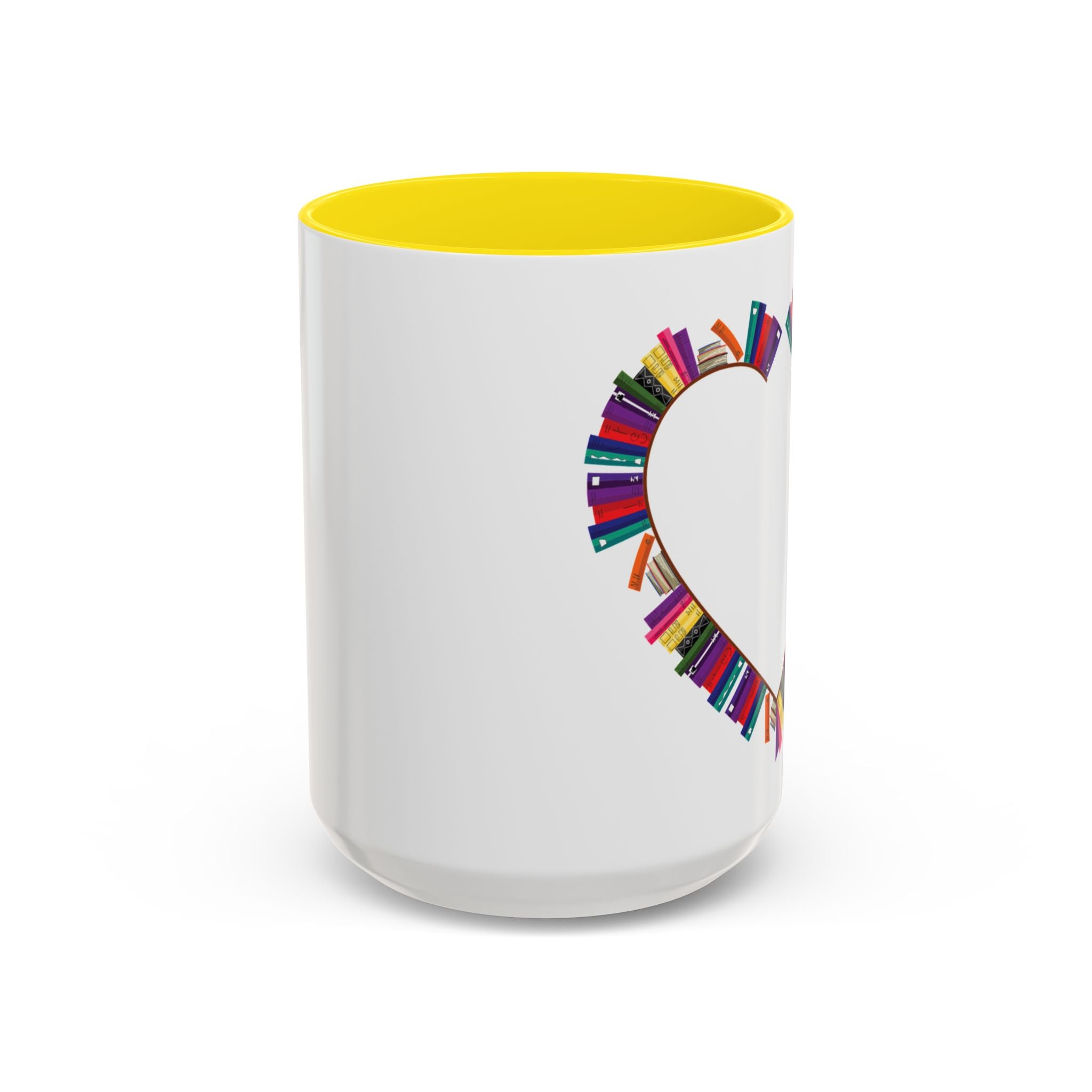 Mug Big Heart Made of Books Coffee Mug (11, 15oz)