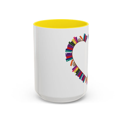 Mug Big Heart Made of Books Coffee Mug (11, 15oz)