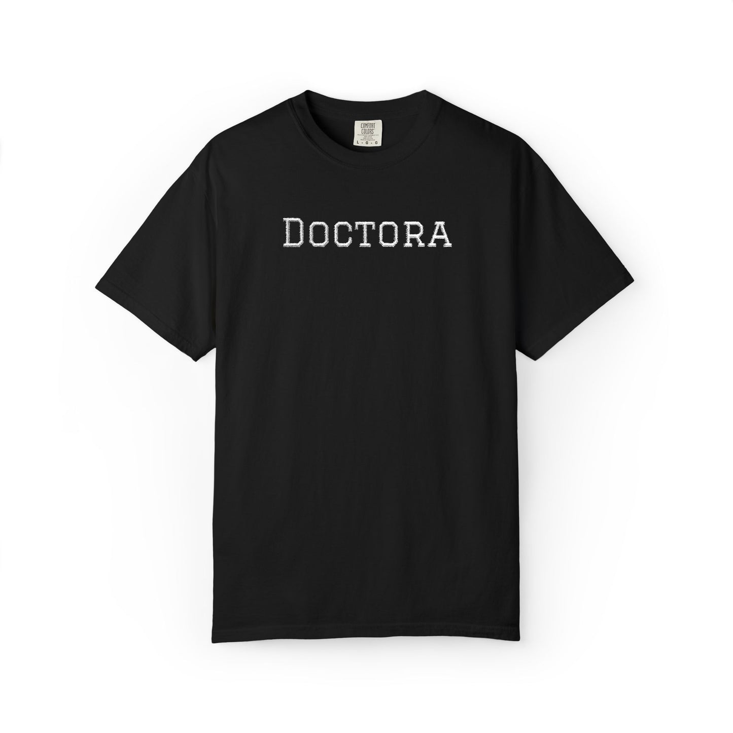Embroidered Doctora T-Shirt — Feminine Doctor Shirt for Professionals