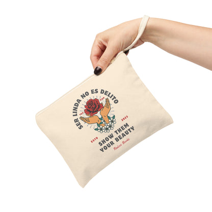Show Them Your Beauty Zipper Pouch - Empowering Accessory for Self-Love and Confidence