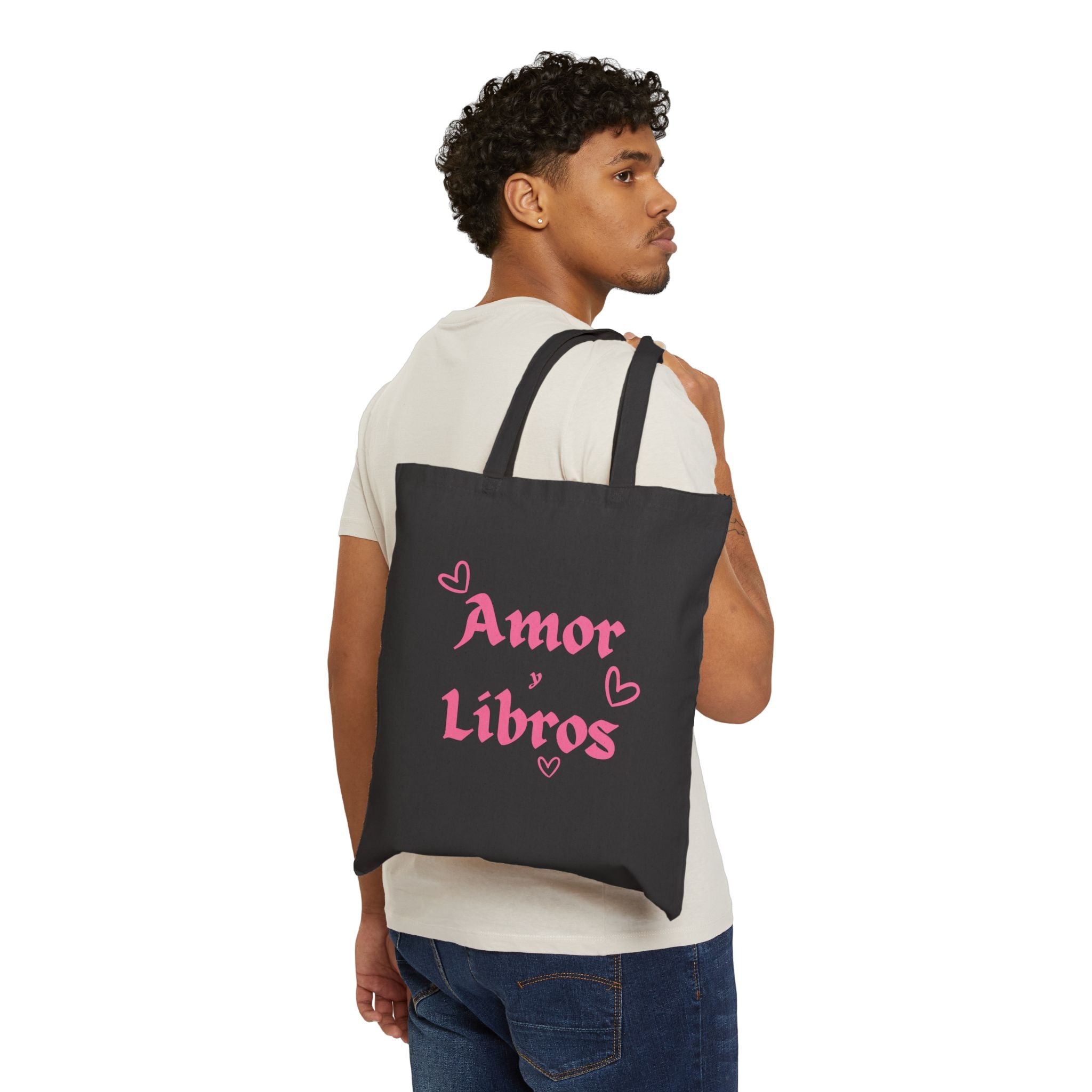 Tote Bag Love Amor y libros with Hearts