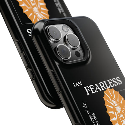 Fearless Impact-Resistant Phone Case, Protective Cover, Inspirational Gift, Unique Design, Motivational Cell Phone Case