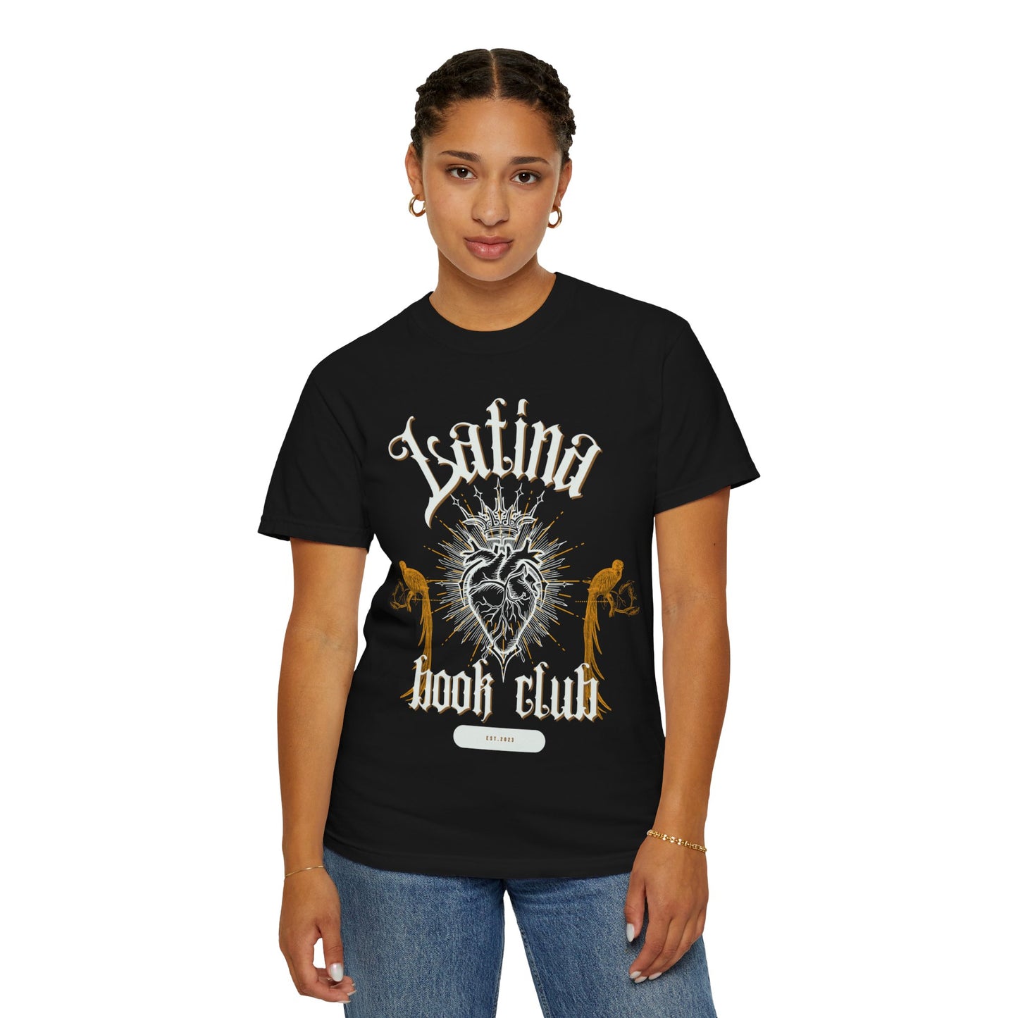 Latina Book Club T-shirt with Heart Anatomy Design
