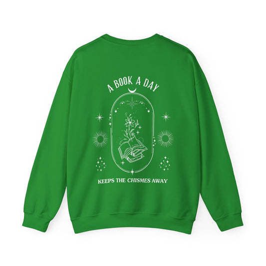 Book Lover Crewneck Sweatshirt - A book a day keeps the chisme away